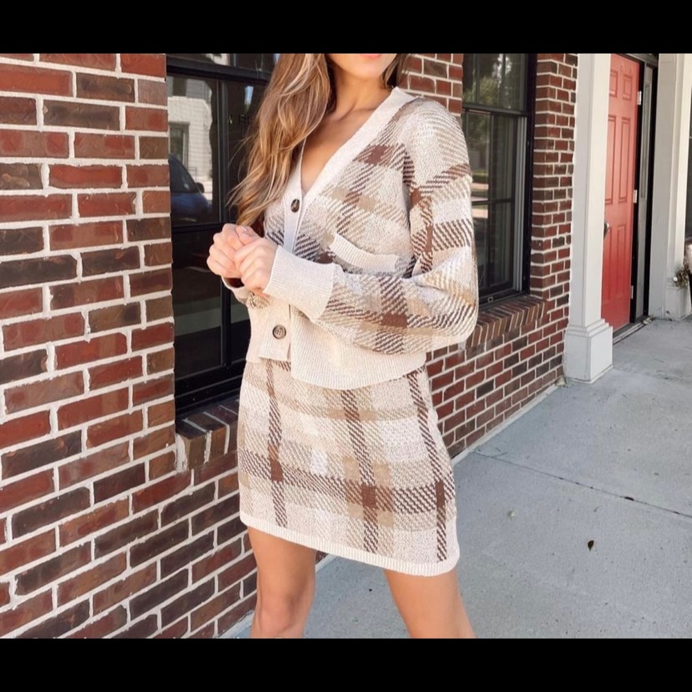 Plaid cardigan